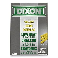 Dixon Ticonderoga 66000 Low Temperature Metal Marking Crayon, 1/2 In X 4-1/2 In, Yellow