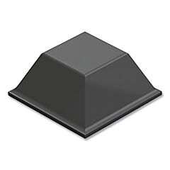 3M 673863 Bumpon™ Protective Product, Sj5018, Square-Tapered With Flat Top, Pu, 0.5 In L X 0.5 In W X 0.228 In H, Black
