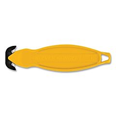 Klever Kcj-2Y Klever Koncept Safety Cutter, 5-3/4 In L, Straight Blade, Steel, Plastic Handle, Yellow