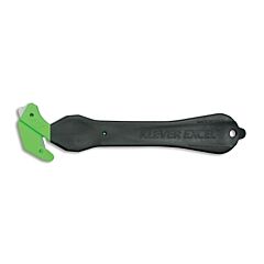 Klever Eco-4-65Ex Ecoexcelxd Safety Cutter, 7 In L, Straight Blade, Steel, Recycled Plastic, Black/Green