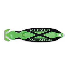Klever Kcj-Xc-20X Kleen™ Xchange Antimicrobial Safety Cutter, 6.5 In L, Straight Blade, Steel, Plastic Handle, Green