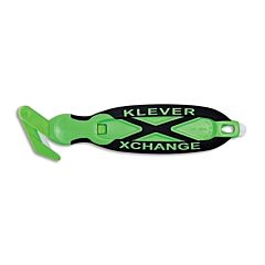 Klever Kcj-Xc-30X Kleen™ Xchange Antimicrobial Safety Cutter, 7 In L, Straight Blade, Steel, Plastic Handle, Green