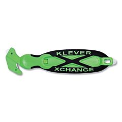 Klever Kcj-Xc-65X Kleen™ Xchangexd Safety Cutter, 7 In L, Hook Blade, Steel, Plastic Handle, Green