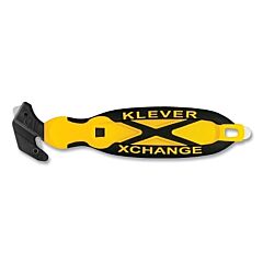 Klever Kcj-Xc-65Y Xchangexd Hook Cutter, 7 In L, Straight Blade, Steel, Plastic, Black/Yellow