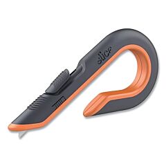 Slice 10400 Manual Box Cutter, 6.97 In L, Manual Retracting Blade, Ceramic, Plastic Handle, Black/Orange