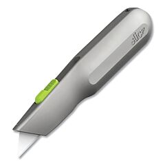 Slice 10491 Metal-Handle Utility Knife, 5.5 In L, Automatic Retracting, Ceramic, Metal Handle, Gray