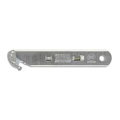 Klever Ks-101Ss-W Ks Series Safety Cutter, 5-5/8 In L, Curved Blade, Stainless Steel, Silver