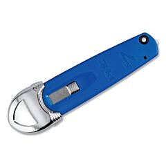 Pacific Handy Cutter E21207-4 S7™ Ambidextrous Safety Knife, With Film Cutter, Auto-Retract, Button Or Guard, Plastic, Blue