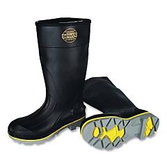 Servus 75109-080 Xtp™ Xtra Traction Boots, Steel Toe, Size 8, Pvc, Black/Gray