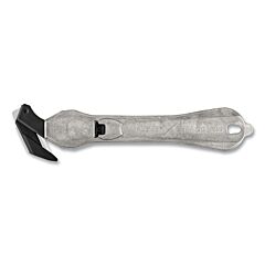 Klever Pls-300Xc-35 Xchange Pls Safety Cutter, 6-1/2 In L, Straight Blade, Carbon Steel, Steel Handle, Metallic Gray