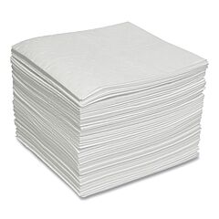 Spilfyter Sfz-70 Sorbent Pads And Rolls, 18 In L X 16 In W, Oil Only, Light, Single-Ply, White, Pads