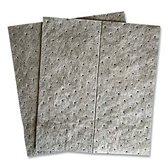 Spilfyter Gff-75 Sorbent Pads And Rolls, 18 In L X 16 In W, Universal, Premium, Three-Ply, Gray, Pads