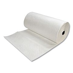 Spilfyter Zs-97 Sorbent Pads And Rolls, 150 Ft L X 32 In W, Oil Only, Extra Heavy, Laminated, Three-Ply, White, Roll