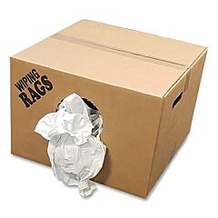 Spilfyter Wr5010W-25 Reclaimed Wiping Product, White, 25 Lb Box, T-Shirt