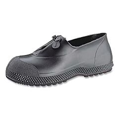 Servus 11003-Med Sf Pvc Overboots, Ankle, Medium, 4 In H, Black