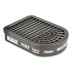 Moldex 7107 7000/7800/9000 Series Semi-Rectangular Gas/Vapor Cartridge, Organic Vapors, For Respirator