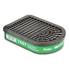 Moldex 7407 7000/7800/9000 Series Semi-Rectangular Gas/Vapor Cartridge, Ammonia/Methylamine, For Respirator