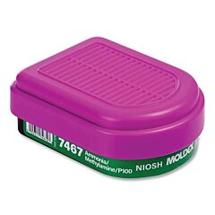 Moldex 7467 7000/7800/9000 Series Combo Gas/Vapor Gas Cartridge W/P100 Filter, Ammonia/Methylamine, For Respirator