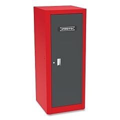 Proto 552665B-6Sg-Lk Workstation Side Locker, 27 In W X 27 In D X 65 In H, 6 Drawers, Red/Gray