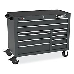 Proto 555041B-11Db Workstation, 50 In W X 25-1/4 In D X 41 In H, 11 Drawers, Black