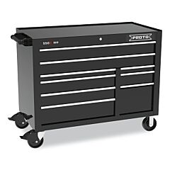 Proto 555041B-9Bk Workstation, 50 In W X 25-1/4 In D X 41 In H, 9 Drawers, Black