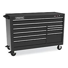 Proto 556646B-10Bk Workstation, 66 In W X 25-1/4 In D X 46 In H, 10 Drawers, Black