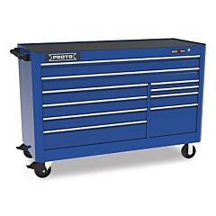 Proto 556646B-10Bl Workstation, 66 In W X 25-1/4 In D X 46 In H, 10 Drawers, Blue