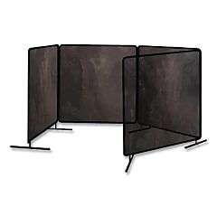 Tillman 6004666 Arcshield® Portable Welding Screen, 6 Ft X 6 Ft, 14 Mil Vinyl/Tubular Steel Fr, Gray Transparent/Blk Fr, 4 Panels