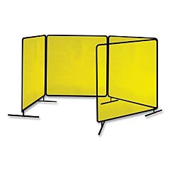 Tillman 6014868 Arcshield® Portable Welding Screen, 6 Ft X 8 Ft, 14 Mil Vinyl/Tubular Steel Fr, Yel Transparent/Blk Fr, 4 Panels