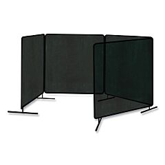 Tillman 6024868 Arcshield® Portable Welding Screen, 6 Ft X 8 Ft, 14 Mil Vinyl/Tubular Steel Fr, Yel Transparent/Blk Fr, 4 Panels