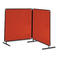 Tillman 6032068 Arcshield® Portable Welding Screen, 6 Ft X 8 Ft, 14 Mil Vinyl/Tubular Steel Fr, Orange Transparent/Blk Fr, 2 Panels