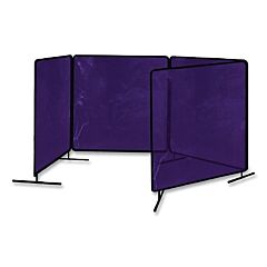 Tillman 6044666 Arcshield® Portable Welding Screen, 6 Ft X 6 Ft, 14 Mil Vinyl/Tubular Steel Fr, Bl Transparent/Blk Fr, 4 Panels