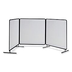 Tillman 6053666 Arcshield® Portable Welding Screen, 6 Ft X 6 Ft, 16 Mil Vinyl/Tubular Steel Fr, Clear/Blk Fr, 3 Panels
