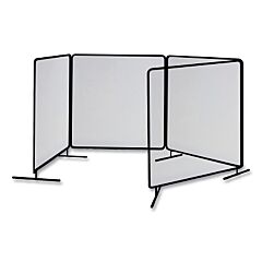 Tillman 6054666 Arcshield® Portable Welding Screen, 6 Ft X 6 Ft, 16 Mil Vinyl/Tubular Steel Fr, Clear/Blk Fr, 4 Panels