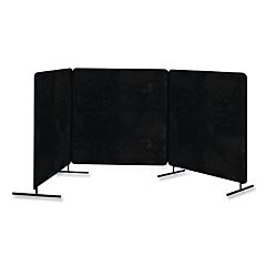 Tillman 6063868 Arcshield® Portable Welding Screen, 6 Ft X 8 Ft, 14 Mil Vinyl/Tubular Steel Fr, Shade 8 Transparent/Blk Fr, 3 Panels