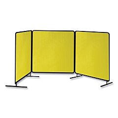 Tillman 6113868 Arcshield® Portable Welding Screen, 6 Ft X 8 Ft, 13 Mil Vinyl Ctd Polyester/Tubular Steel Fr, Opaque Yel/Blk Fr, 3 Panels