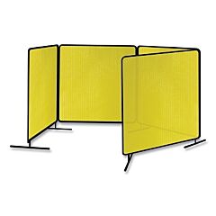 Tillman 6114666 Arcshield® Portable Welding Screen, 6 Ft X 6 Ft, 13 Mil Vinyl Ctd Polyester/Tubular Steel Fr, Opaque Yel/Blk Fr, 4 Panels