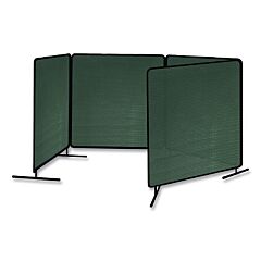 Tillman 6124666 Arcshield® Portable Welding Screen, 6 Ft X 6 Ft, 13 Mil Vinyl Ctd Polyester/Tubular Steel Fr, Opaque Dk Gn/Blk Fr, 4 Panels