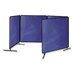 Tillman 6144666 Arcshield® Portable Welding Screen, 6 Ft X 6 Ft, 13 Mil Vinyl Ctd Polyester/Tubular Steel Fr, Opaque Bl/Blk Fr, 4 Panels