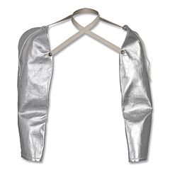 Tillman 8200T Aluminized Carbon Dupont™ Kevlar® Sleeves With Straps, 23 In L, One Size Fits Most, Snaps, Silver