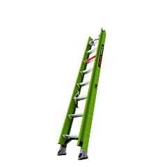 Little Giant Ladders 17916-089 Hyperlite, 16 Ft. H, Ansi Type Iaa, 375 Lb Rated, Fiberglass, Extension Ladder With Cable Hooks And V-Rung