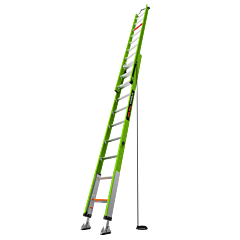 Little Giant Ladders 17920-246V Hyperlite, 20 Ft. H, Ansi Type Iaa, 375 Lb Rated, Fiberglass, Extension Ladder With V-Bar And Ratchet Levelers