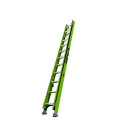 Little Giant Ladders 17924-089 Hyperlite, 24 Ft. H, Ansi Type Iaa, 375 Lb Rated, Fiberglass, Extension Ladder With Cable Hooks And V-Rung