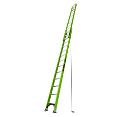 Little Giant Ladders 18328V Hyperlite, 28 Ft. H, Ansi Type Ia, 300 Lb Rated, Fiberglass, Extension Ladder With Cable Hooks, Claw And V-Bar