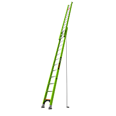 Little Giant Ladders 17928 Hyperlite, 28 Ft. H, Ansi Type Iaa, 375 Lb Rated, Fiberglass, Extension Ladder With Ground Cue And Sure-Set Feet
