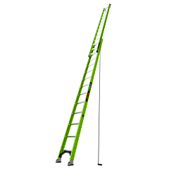 Little Giant Ladders 17928-089 Hyperlite, 28 Ft. H, Ansi Type Iaa, 375 Lb Rated Fiberglass, Extension Ladder With Cable Hooks And V-Rung