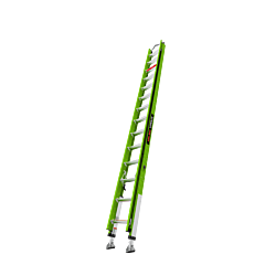 Little Giant Ladders 17928-246V Hyperlite, 28 Ft. H, Ansi Type Iaa, 375 Lb Rated, Fiberglass, Extension Ladder With V-Bar And Ratchet Levelers
