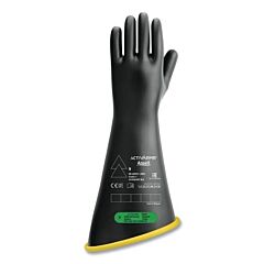 Activarmr Rig318Ybcc110 Rig Electrical Insulating Gloves, 18 In L, Class 3, Size 11, Black/Yellow, Contour Cuff