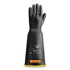 Activarmr Rig418Ybbc100 Rig Electrical Insulating Gloves, 18 In L, Class 4, Size 10, Black/Yellow, Bell Cuff
