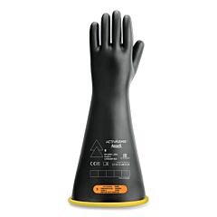 Activarmr Rig418Ybsc100 Rig Electrical Insulating Gloves, 18 In L, Class 4, Size 10, Black/Yellow
